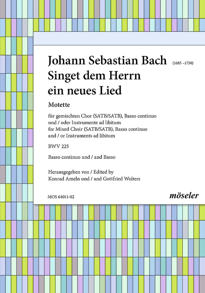 Singet dem Herrn ein neues Lied: Motette. BWV 225. gemischter Chor (SATB/SATB); Basso continuo und/oder Instrumente ad libitum. Stimmensatz. Sheet Music