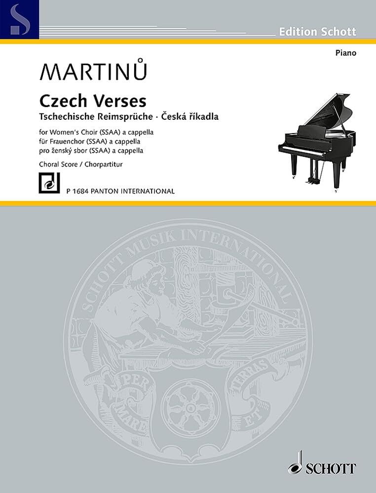 Czech Verses: H 209. Frauenchor (SSAA) a cappella. Chorpartitur. (Edition Schott) Sheet Music