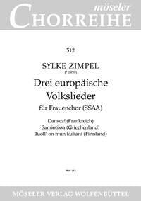 Drei europäische Volkslieder: Frauenchor (SSAA). Chorpartitur. (Möseler Chorreihe) Sheet Music