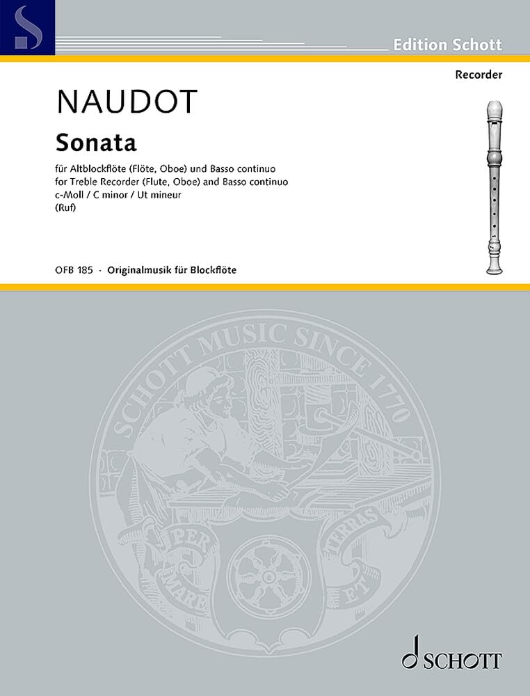 Sonata c-Moll: Alt-Blockflöte (Flöte, Oboe) und Basso continuo. (Originalmusik für Blockflöte) Sheet Music