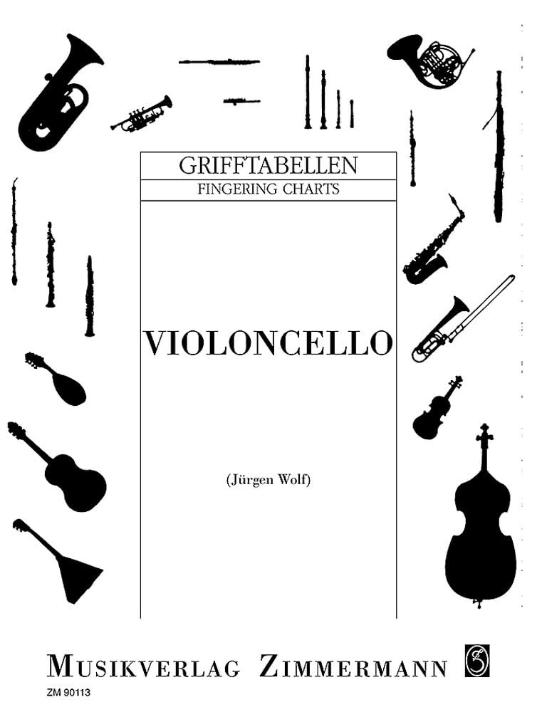 Grifftabelle für Violoncello: Violoncello. Sheet Music