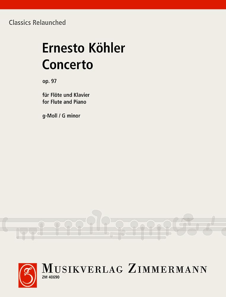 Concerto in Sol minore: op. 97. Flöte und Orchester. Klavierauszug mit Solostimme. (Classics Relaunched) Sheet Music