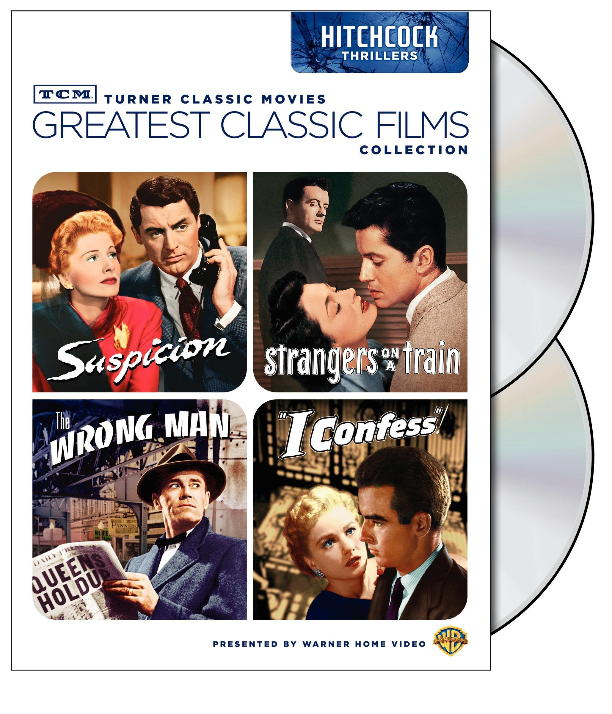 TCM Greatest Classic Films Collection: Hitchcock Thrillers (Suspicion / Strangers on a Train / The Wrong Man / I Confess) Films