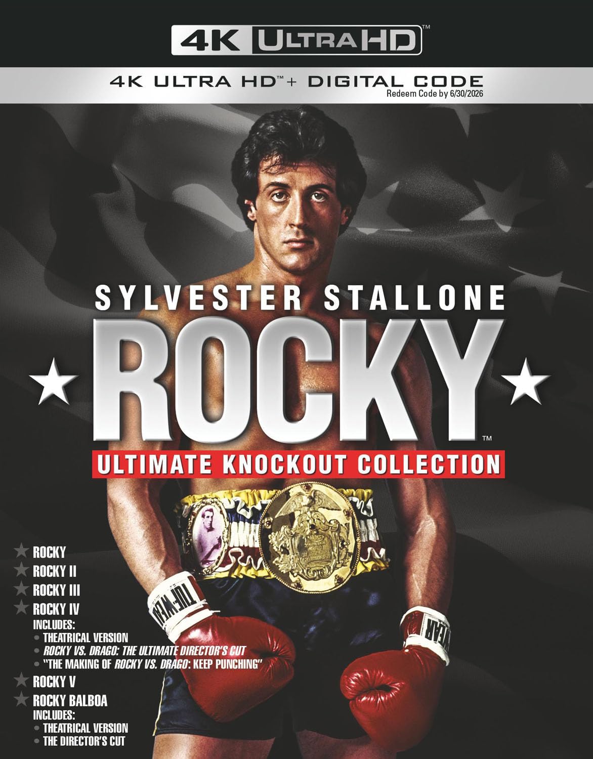 Rocky 6-Film Collection (4K Ultra HD + Digital) Films