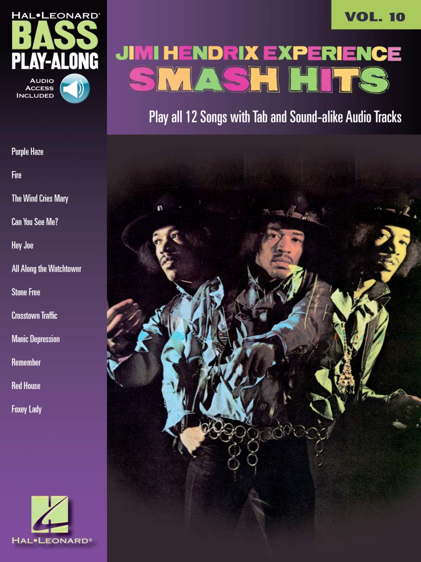 Jimi Hendrix Smash Hits - Bass Play-Along Volume 10 (Book/Online Audio) Sheet Music