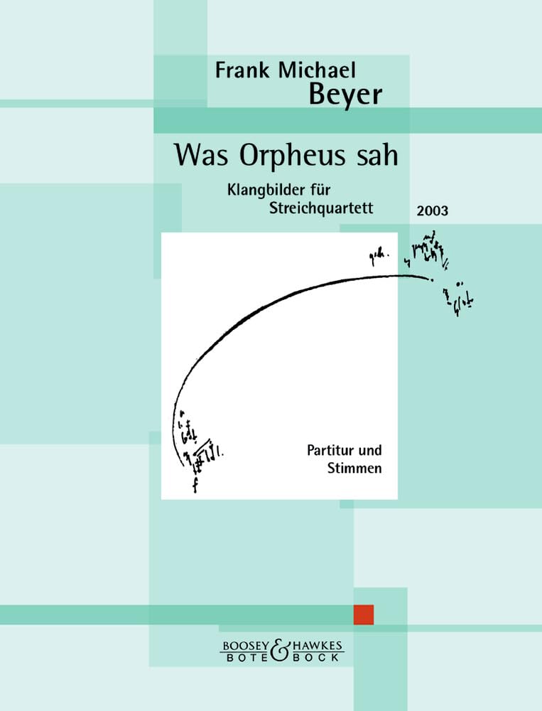 Was Orpheus sah: Images sonores. string quartet. Partition et parties. book