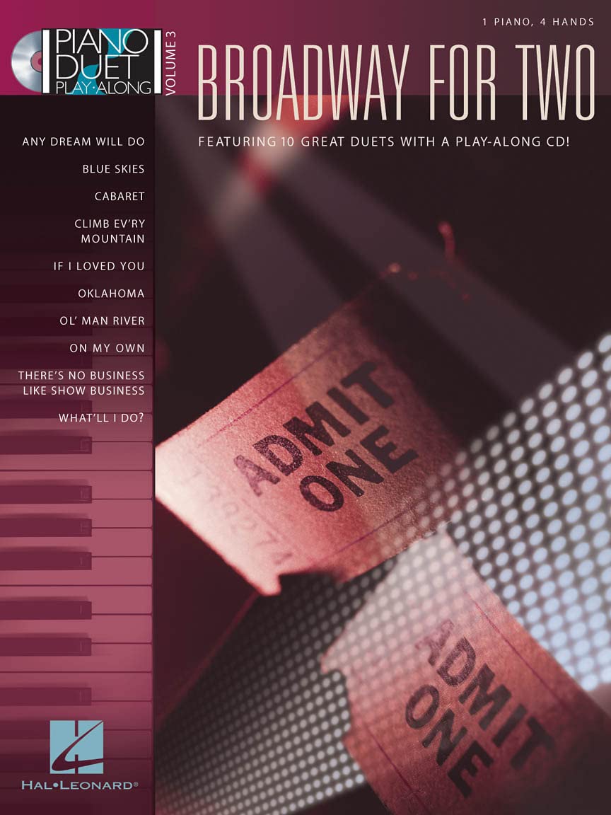 Piano Duet Play-Along Volume 3: Broadway for Two: Play-Along, CD für Klavier (2) Sheet Music