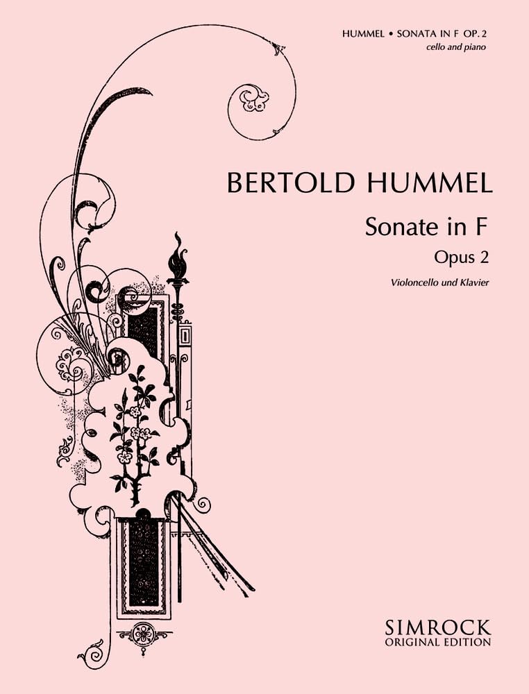 Sonate en fa majeur: op. 2. cello and piano. book