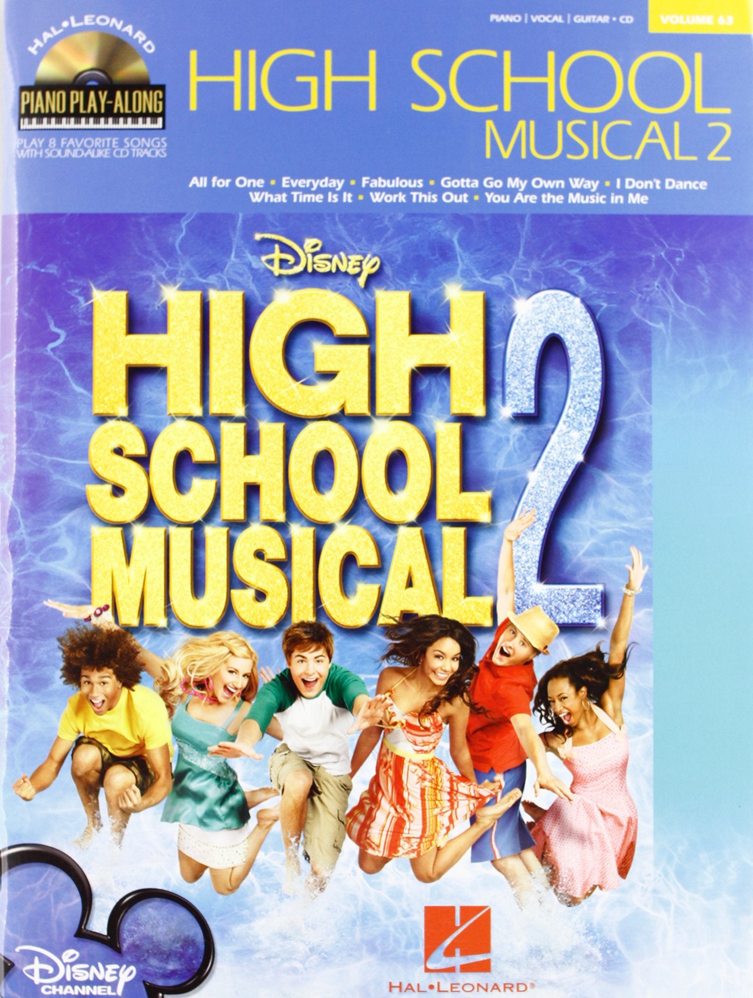 High School Musical 2 Paino Play Along Vol.63+CD Music