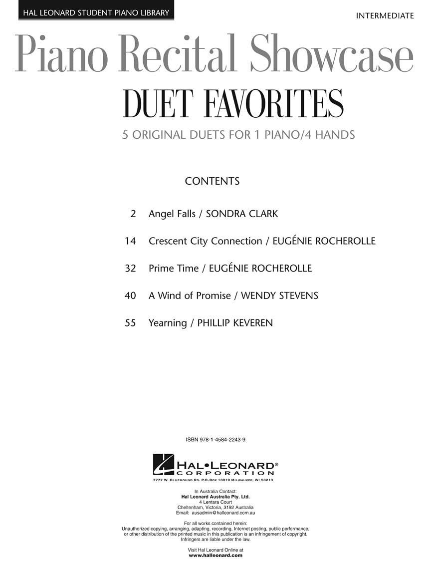 Hl Educational Piano Library Piano Recital Showcase Duet Faves Pianoduet BK (Hal Leonard Student Piano Library): National Federation of Music Clubs ... Selection 1 Piano, 4 Hands/Intermediate Level Social Sciences