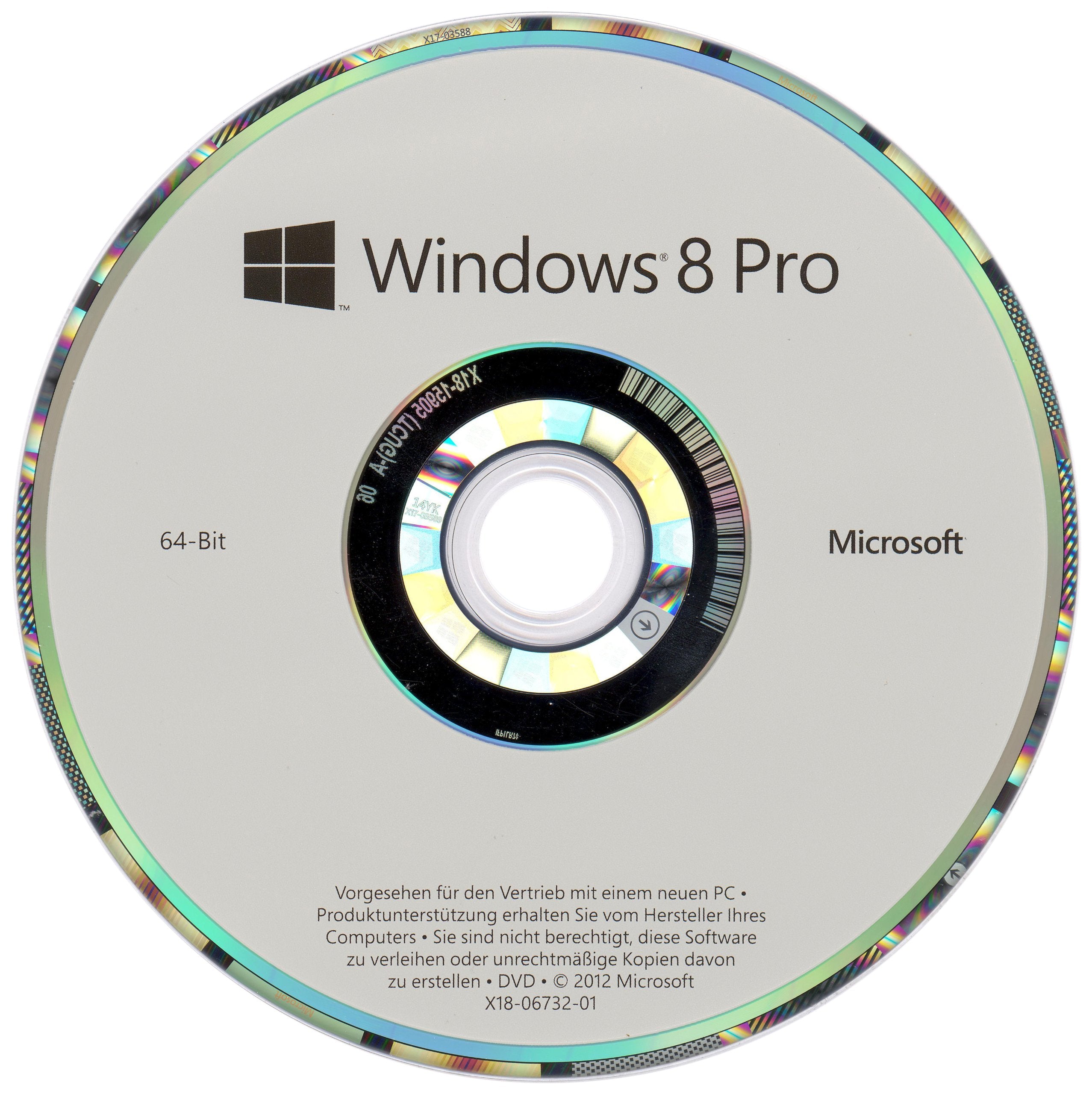 Windows 8 Pro OEM 64 Bit Vollversion Other software