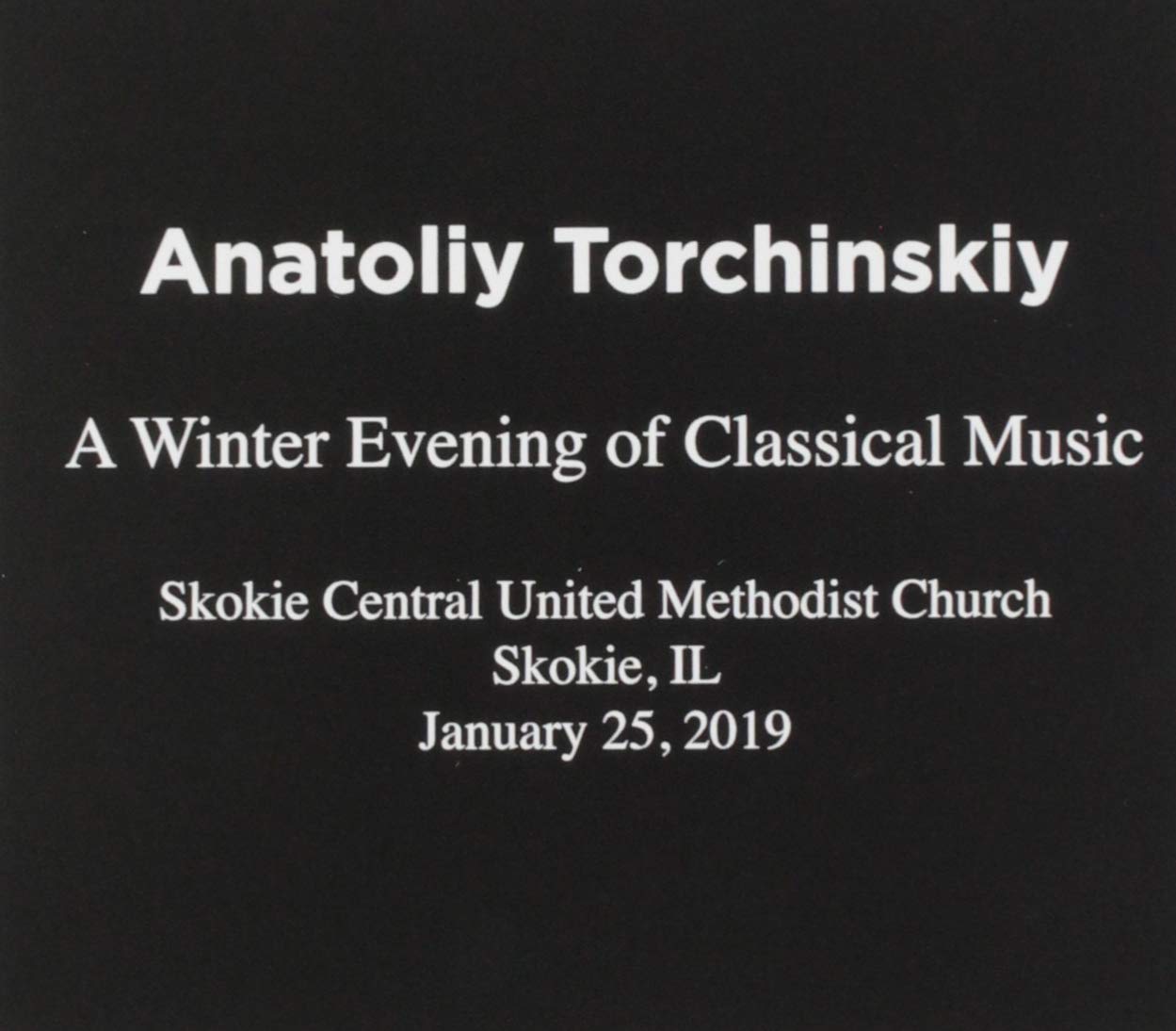 A Winter Evening of Classical Music (Live) cd