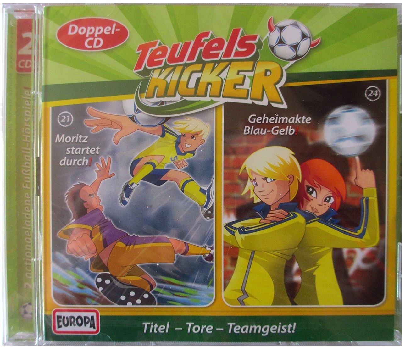 Teufelskicker - Titel Tore Teamgeist - 21 Moritz startet durch - 24 Geheimakte blau gelb Music