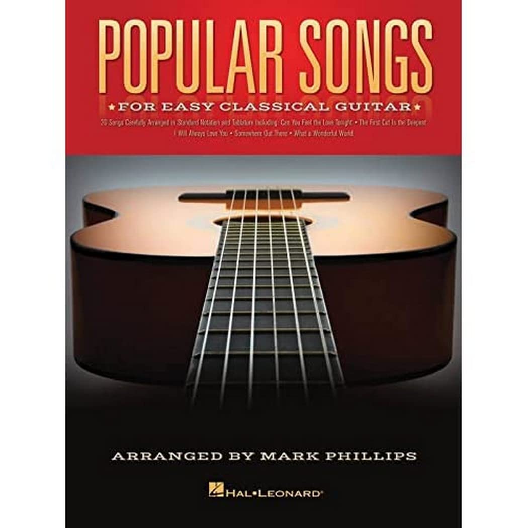 Popular Songs For Classical Guitar Solo: Songbook, Tab für Gitarre: For Easy Classical Guitar Sheet Music