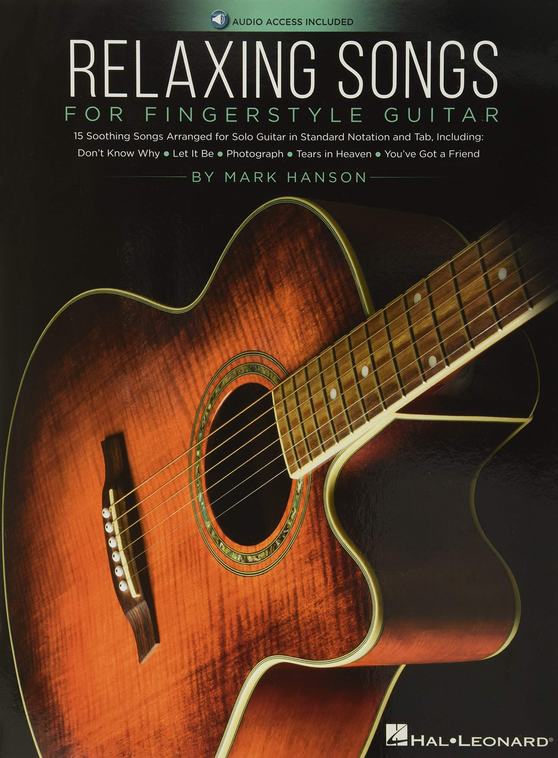 Relaxing Songs for Fingerstyle Guitar Book/Online Audio Media & Communication