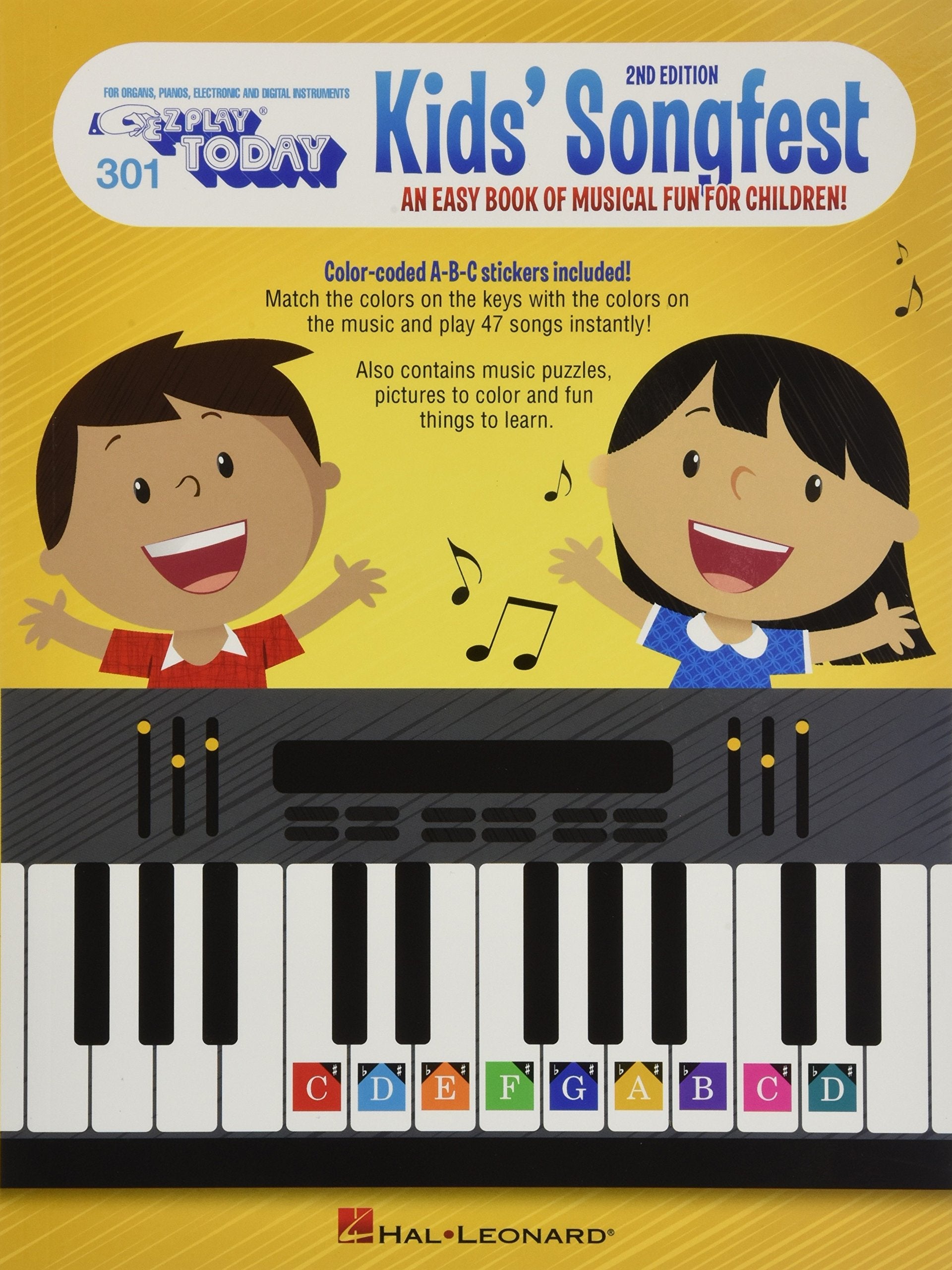E-Z Play Today Volume 301: Kid's Songfest - 2nd Edition: An Easy Book of Musical Fun for Children!: For Organs, Pianos, Electronic, and Digital Instruments (E-z Play Today, 301, Band 301) Sheet Music