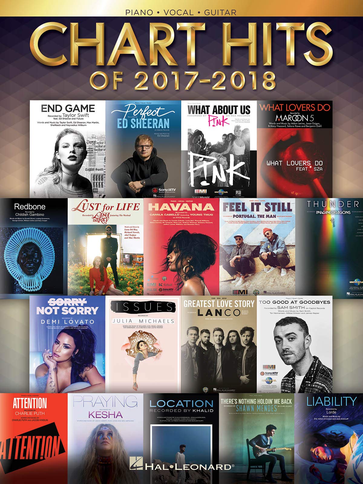 Chart Hits of 2017-2018: Piano - Vocal - Guitar Social Sciences