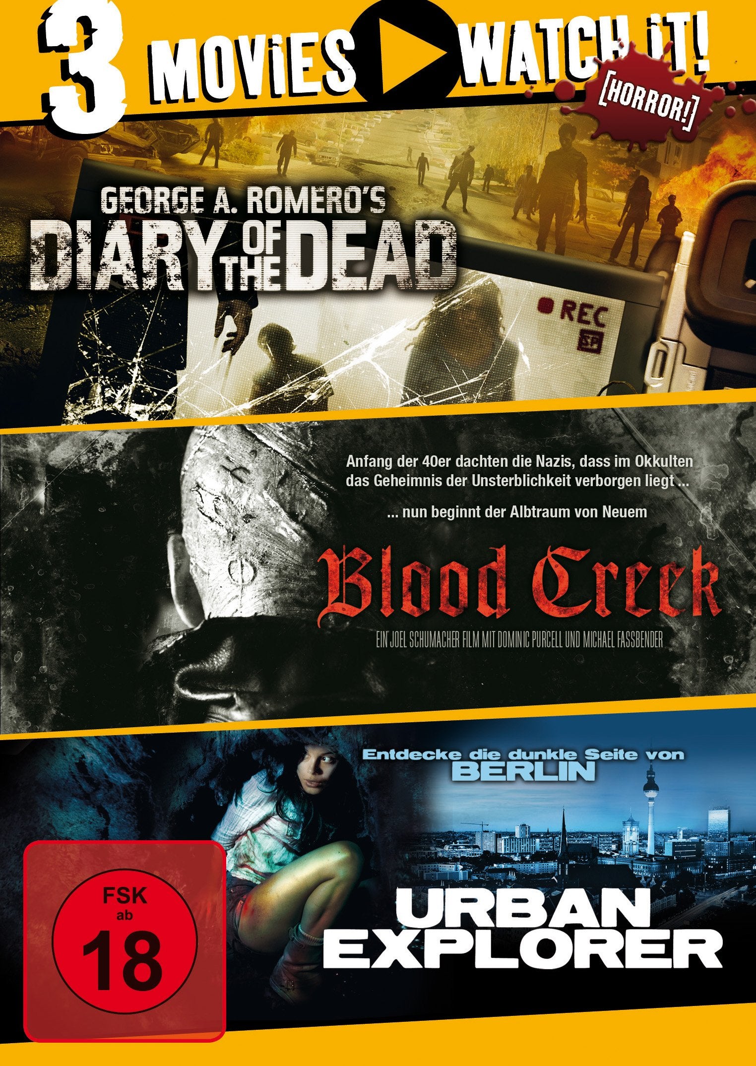Diary of the Dead/Blood Creek/Urban Explorer Films