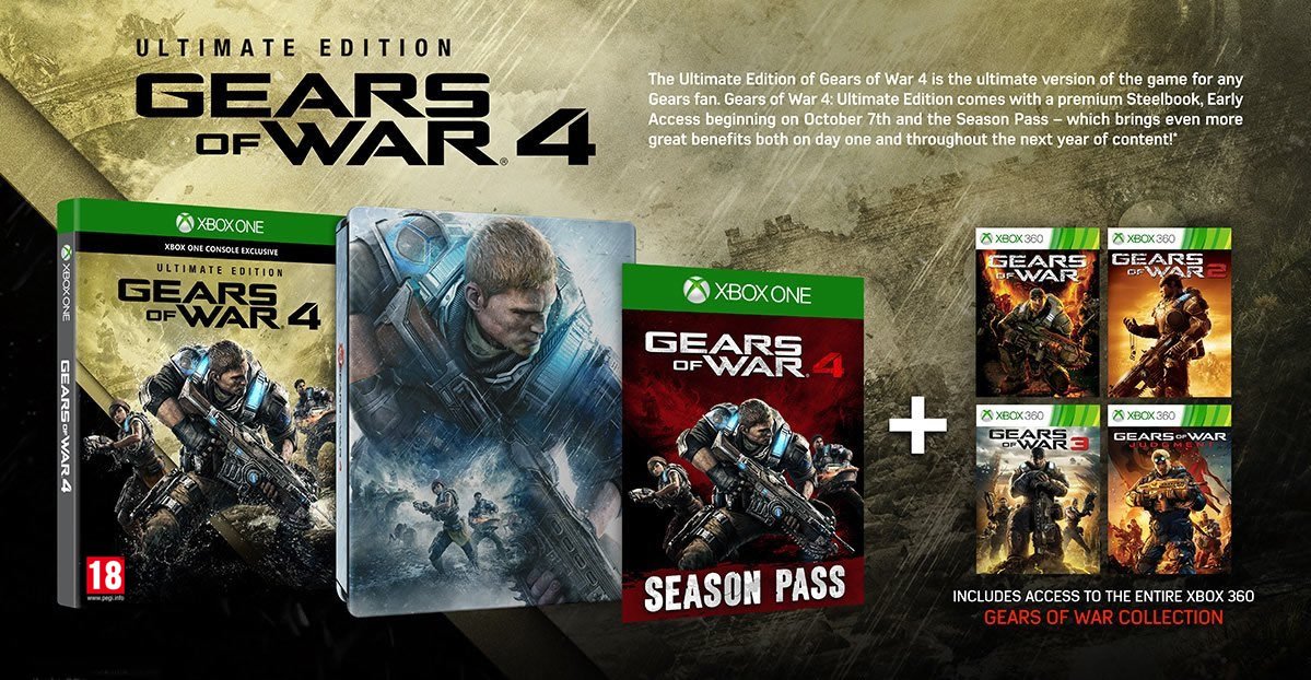 Gears of War 4 - D1 Edition (deutsch) (AT) (XBOX ONE) inkl. Gears of War Collection / 6 DLC Xbox One