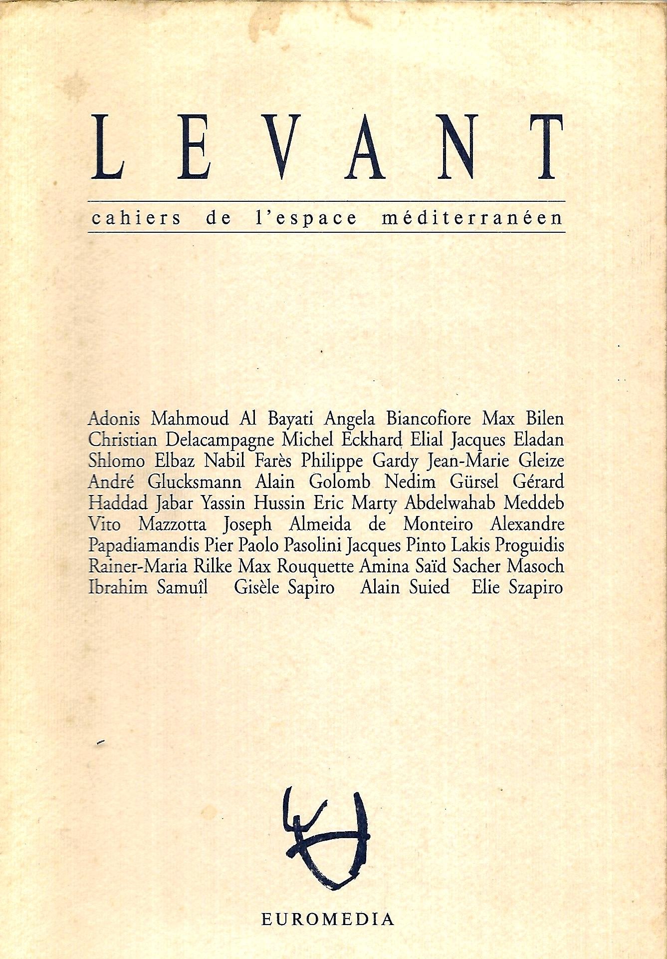 Levant cahiers de l'espace méditerranéen book