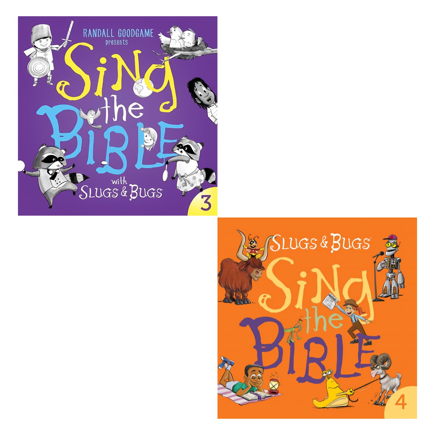 Slugs & Bugs Sing The Bible Vol 3 and Vol 4 (2 pack) Books