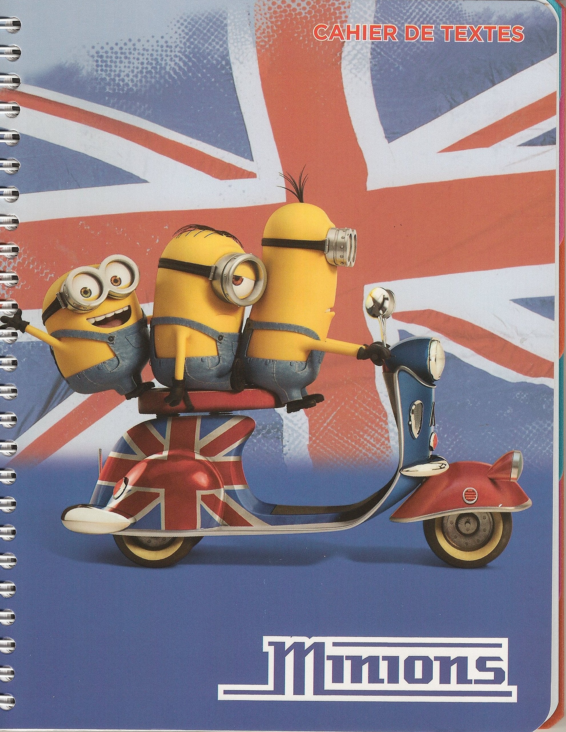 CAHIER DE TEXTE MINIONS A LONDRE17X22 148 PAGES book