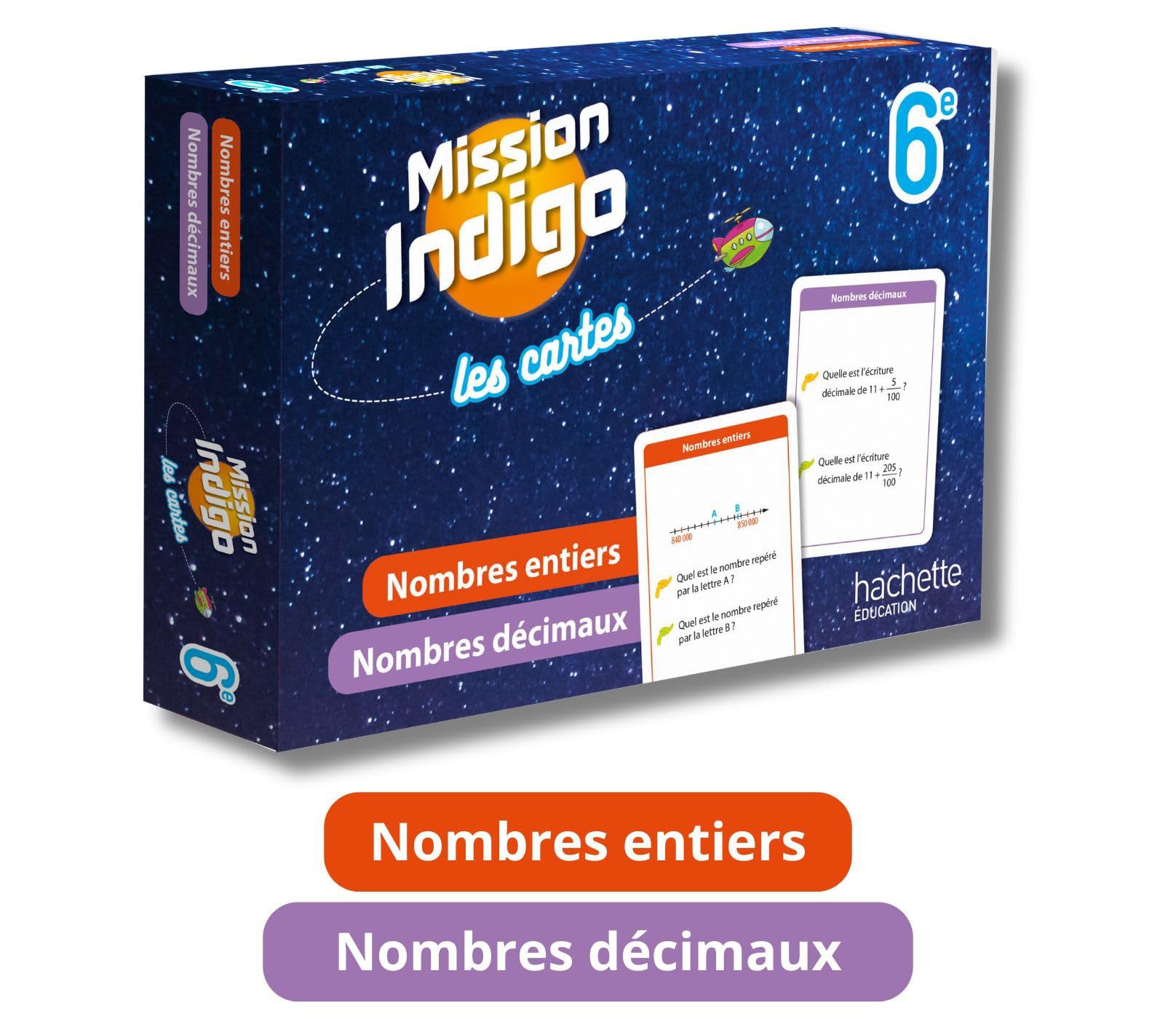 Mission Indigo Les cartes - Nombres entiers / Nombres décimaux - 6e - Ed. 2024 Study Guides