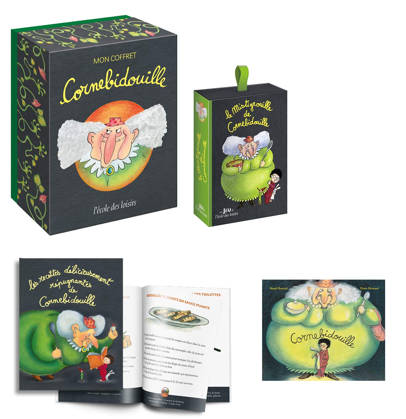 Mon coffret Cornebidouille: Le livre Cornebidouille, le jeu Le mistigrouille de Cornebidouille et un carnet inédit de recettes délicieusement répugnantes Tiptoi & Games