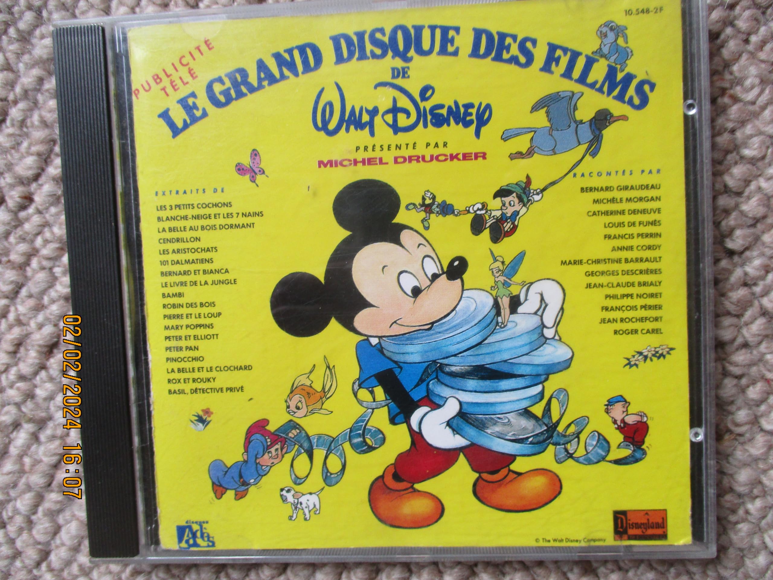 Le grand disque des films de Walt Disney présenté par Michel Drucker cd