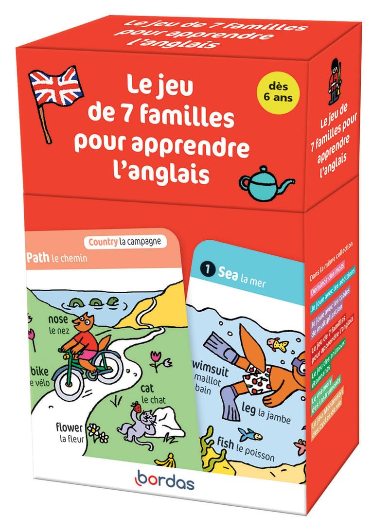 Le jeu des 7 familles pour apprendre l'anglais book