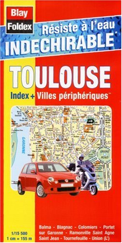 Carte routière : Toulouse et villes périphériques (avec un index et résistant à l'eau, indéchirable) Maps & Plans