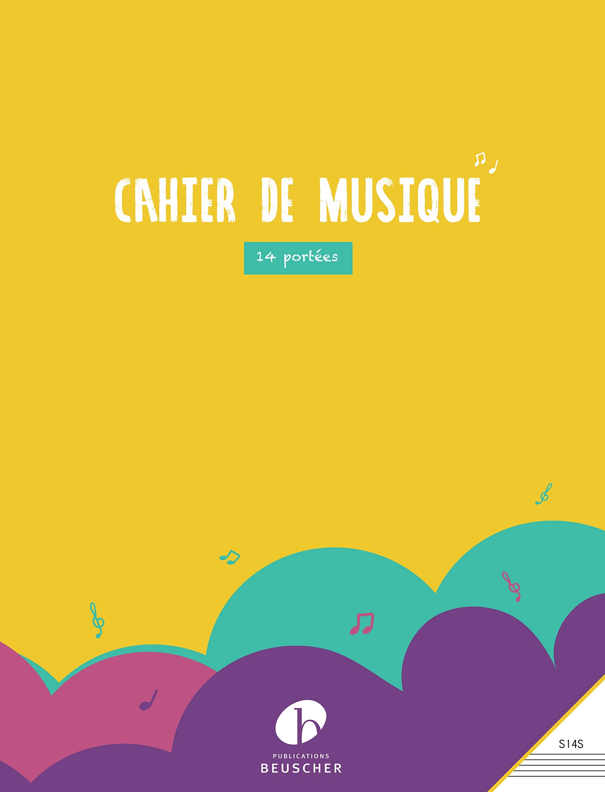 Partition : Cahier a spirales 96 pages pb 150 14 portees book
