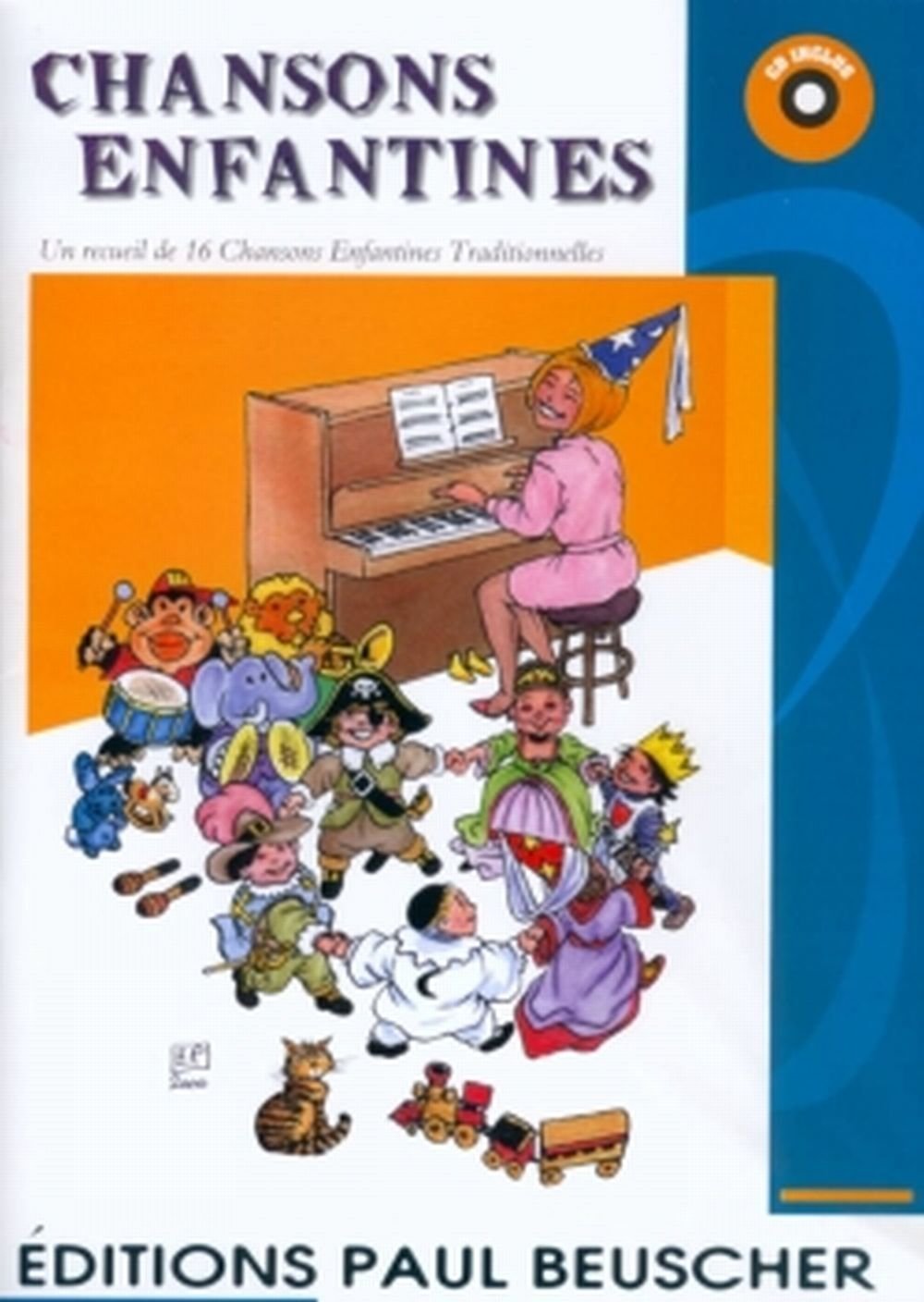 CHANSONS ENFANTINES - 16 TITRES + CD --- CHANT, GUITARE OU PIANO Arts & Music
