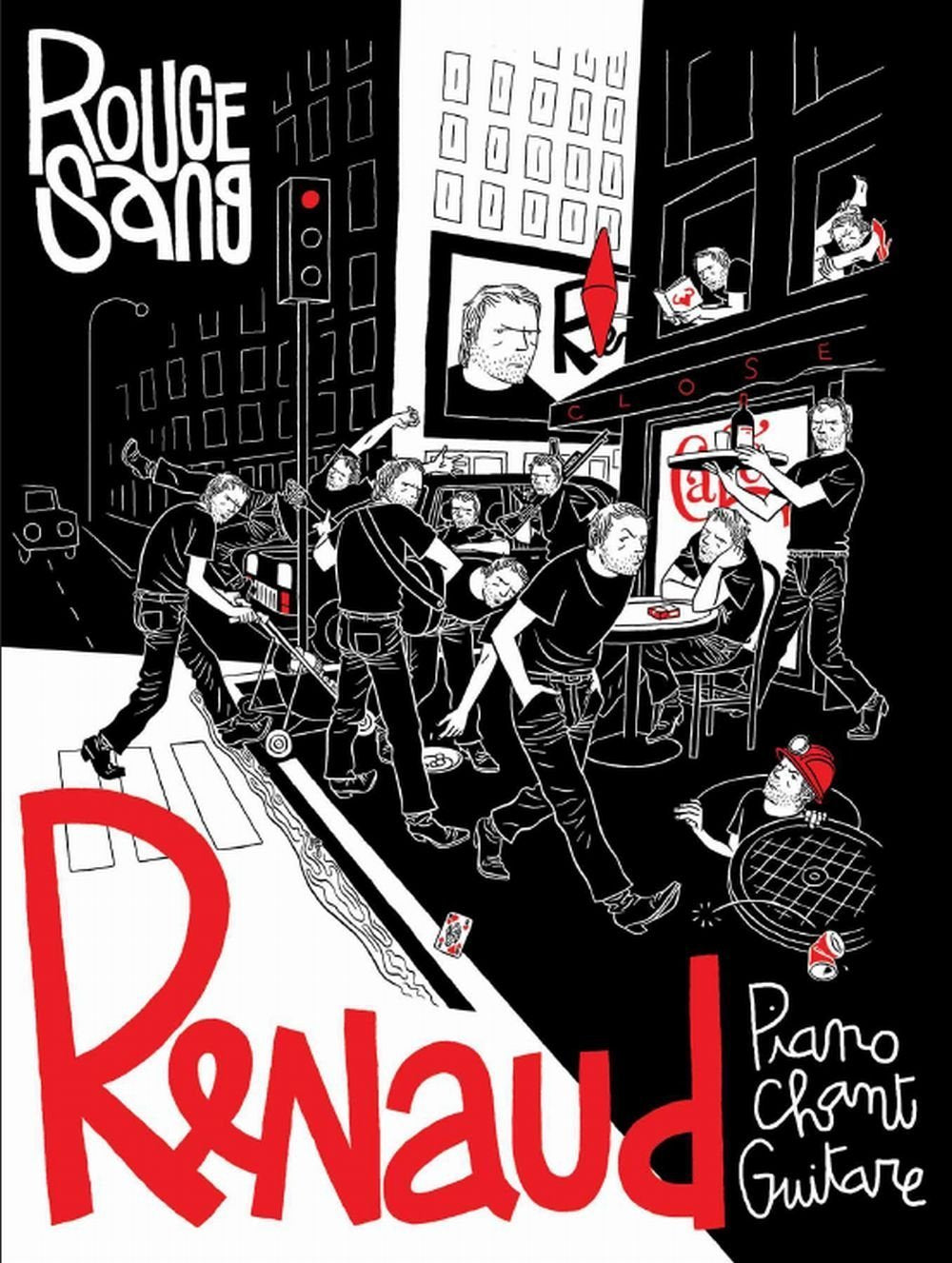 Renaud - Rouge sang - 24 titres + 2 bonus - Piano, Chant, Guitare book