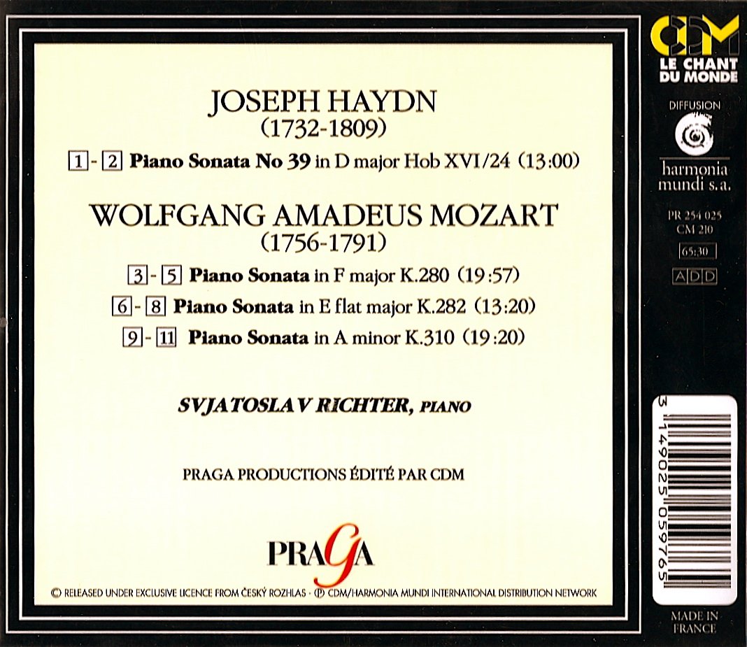 Piano Sonatas K. 280, 282, 310 / No Classical