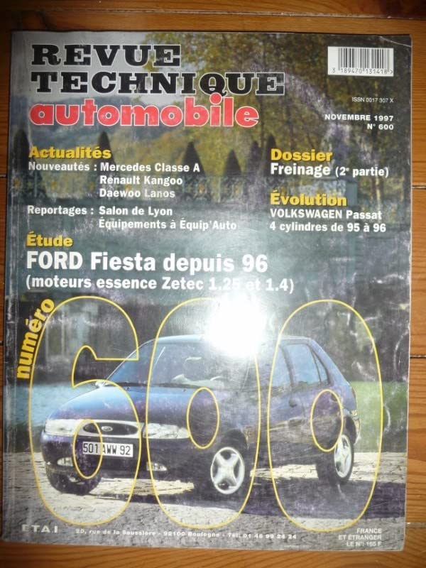 Ford Fiesta Depuis 1996 moteur Zetec 1.25 et 1.4- RTA 600 Books