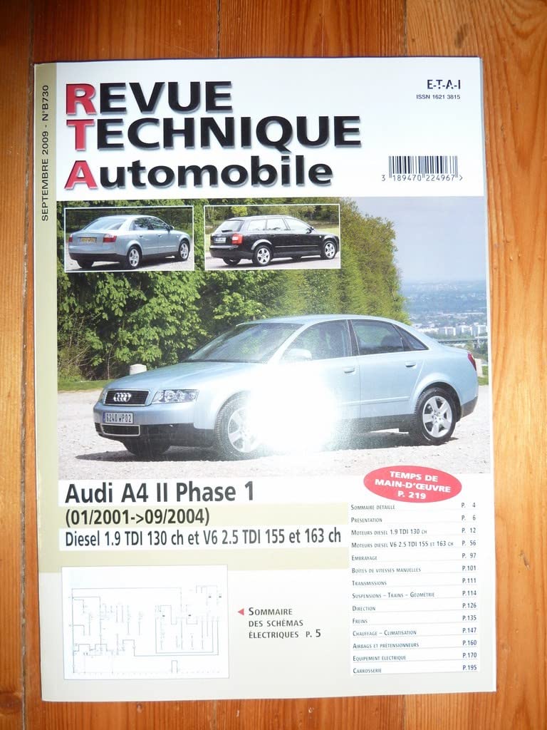 Rta-revue Techniques Automobiles - A4 II ph 1 Revue Technique Audi book