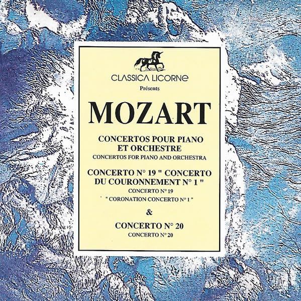 Concerto pour Piano et Orchestre No. 19. C. Couronnement No. 1 & 20 cd