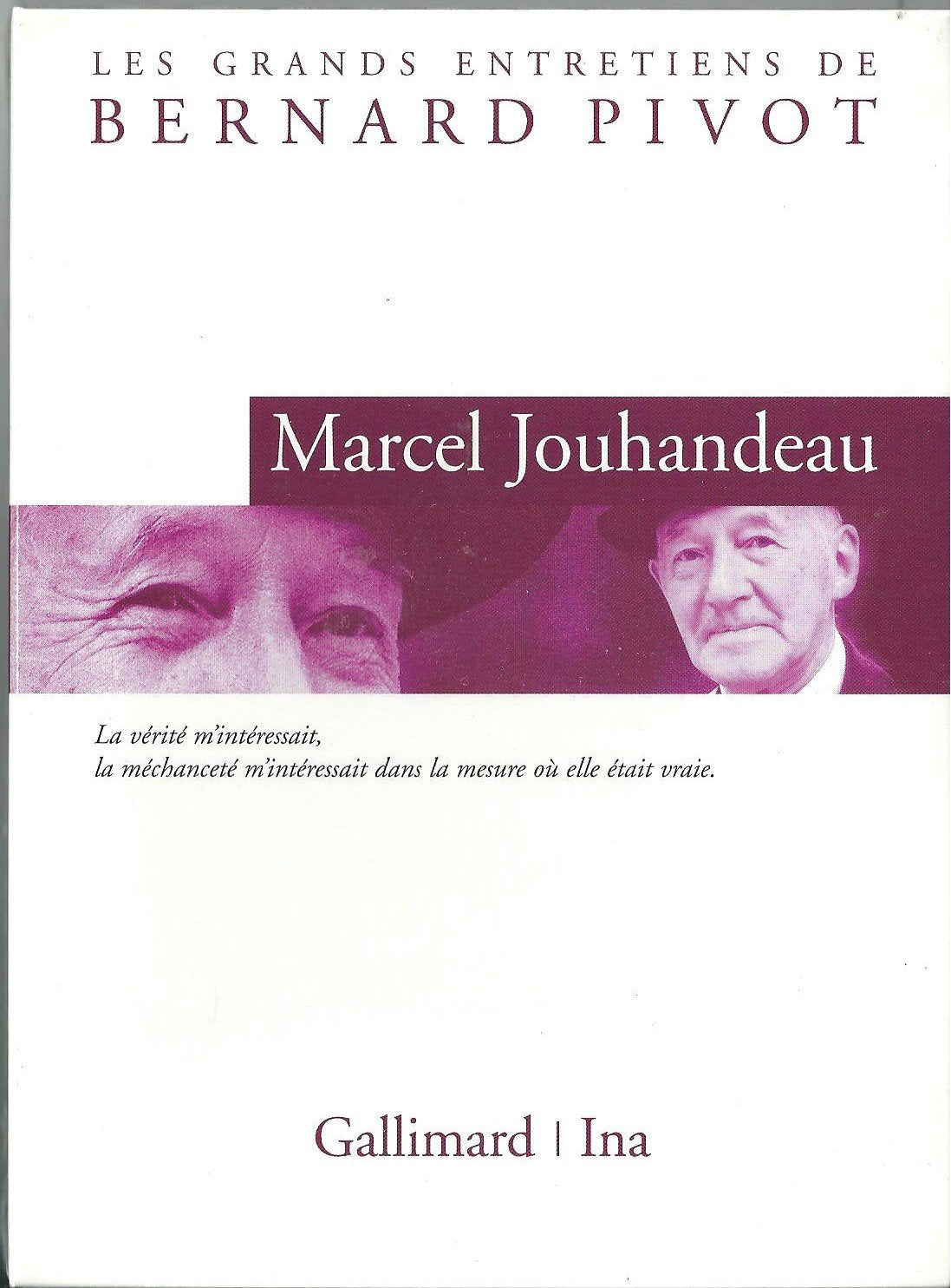 L'entretien de bernard pivot avec marcel jouhandeau (DVD) book