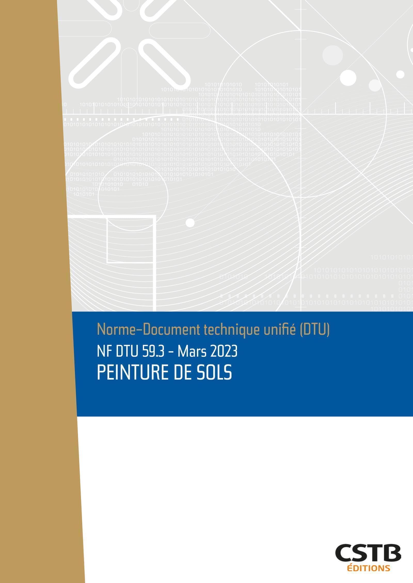 NF DTU 59.3 Peinture de sols: Edition de mars 2023 book