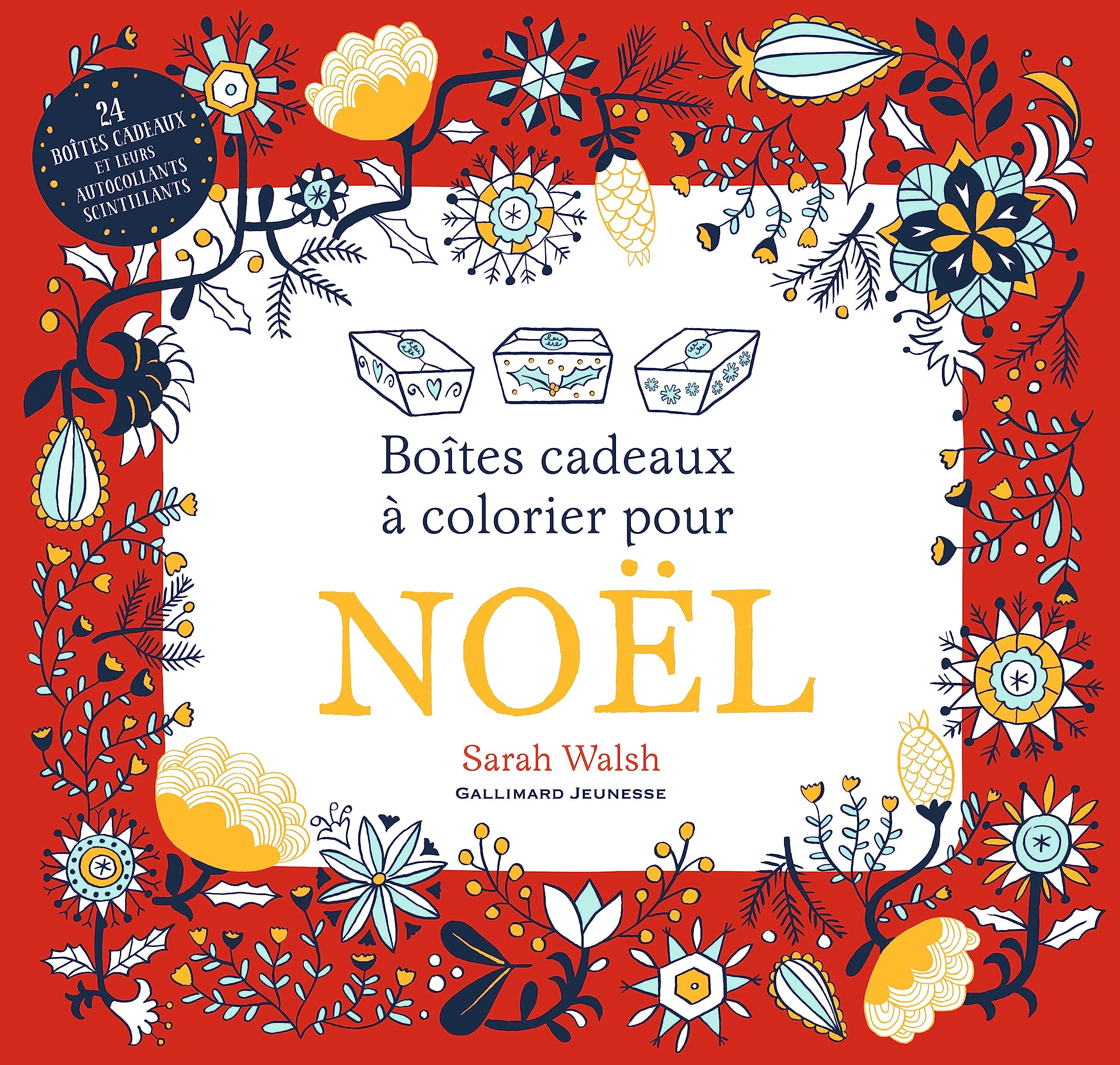 Boîtes cadeaux à colorier pour Noël book