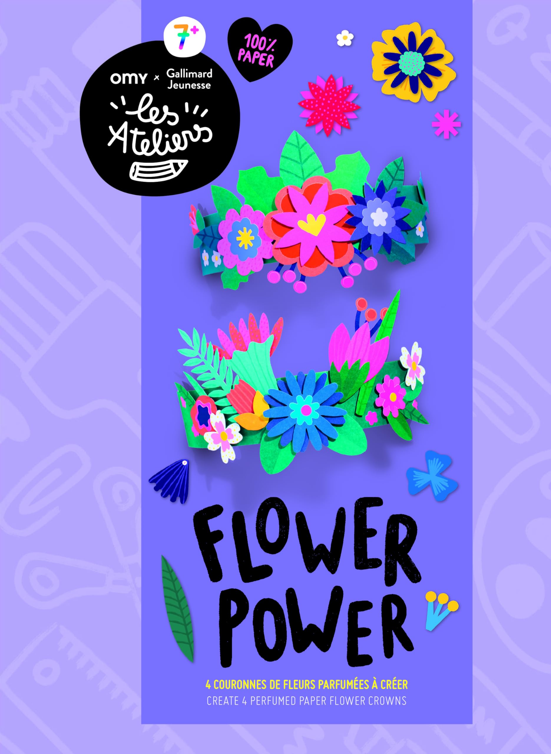 Flower power - 4 couronnes de fleurs parfumées à créer - Les Ateliers OMY, Loisirs créatifs dès 7 ans Reference Books