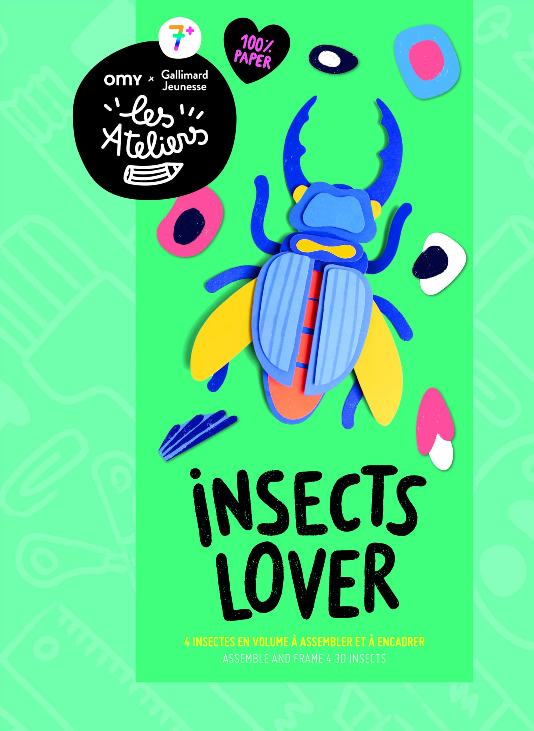 Insects lover - 4 insectes en volume à assembler et à encadrer - Les Ateliers OMY, Loisirs créatifs dès 7 ans book