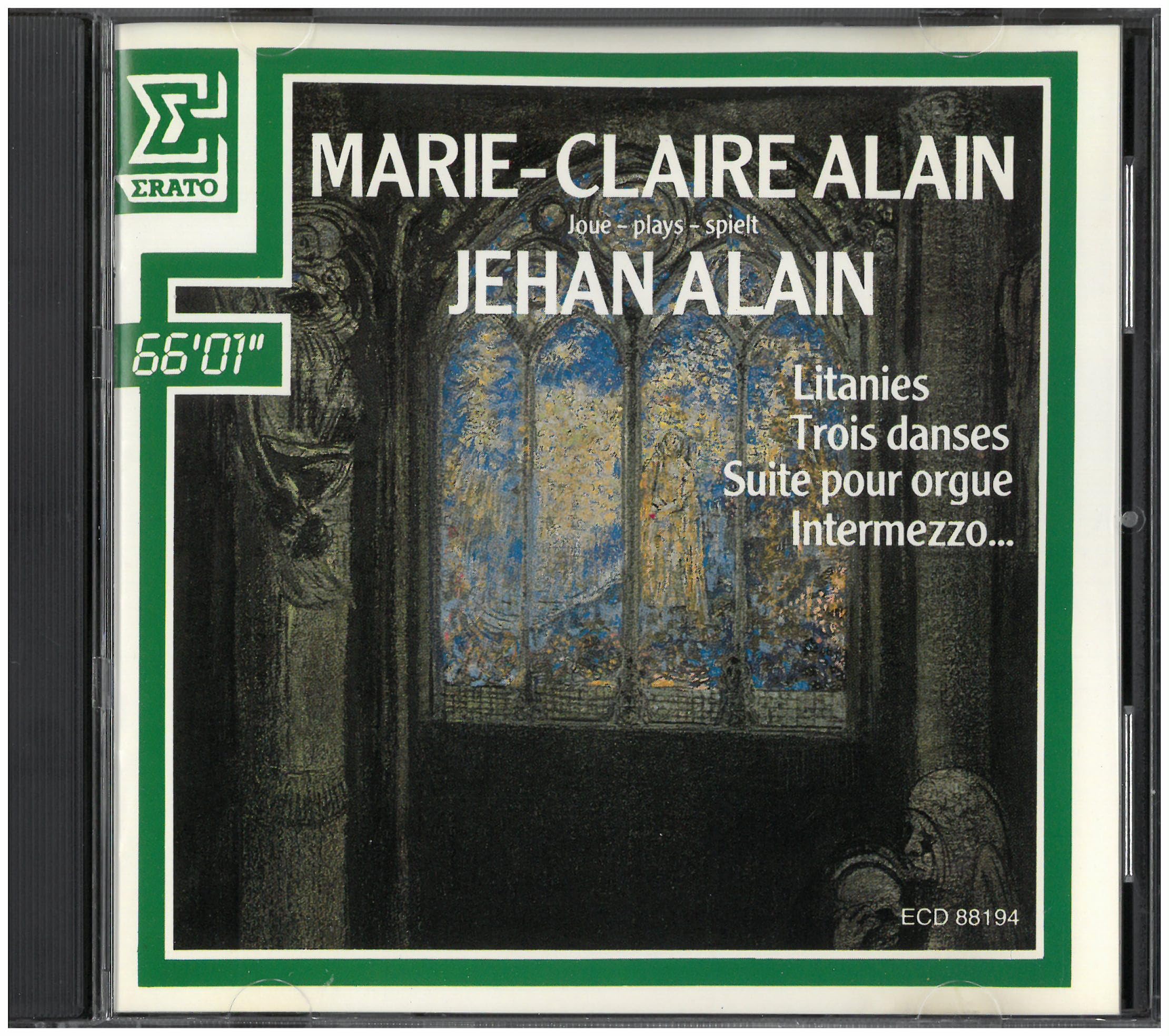 Marie-Claire Alain Plays Jehan Alain - Erato cd
