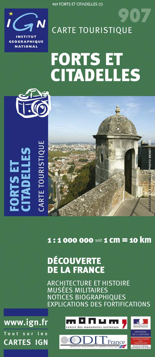 IGN Karte, Carte touristique, Découverte de la France - Forts et Citadelles Leisure, Home & Garden