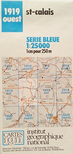 Saint-Calais - 2e édition -. Carte n° 1919O - échelle : 1cm = 250 mètres book