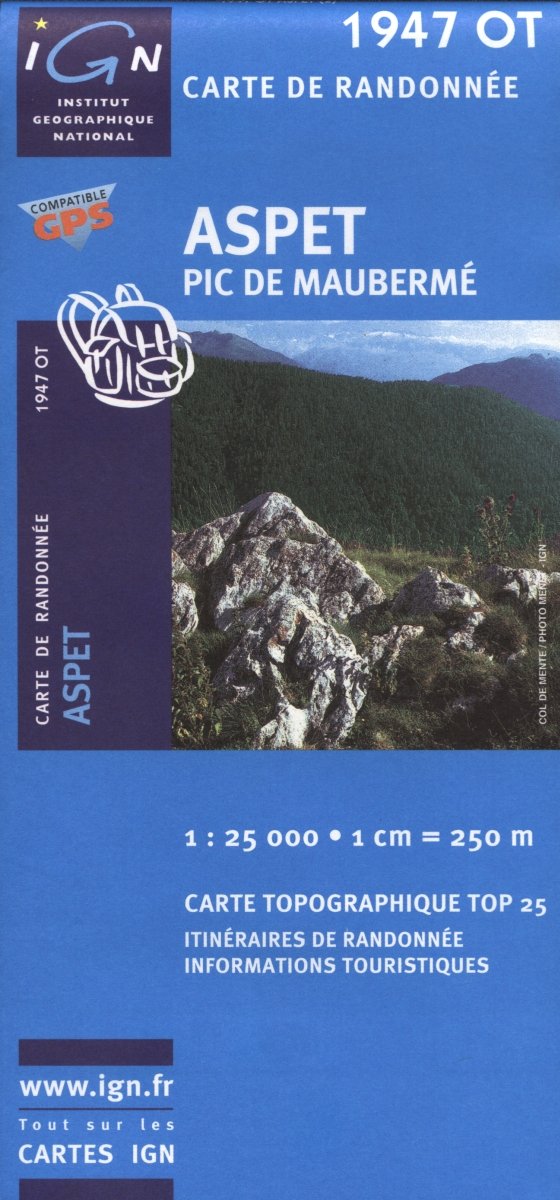 Carte de randonnée : Aspet - Pic de Maubermé Geology & Geography