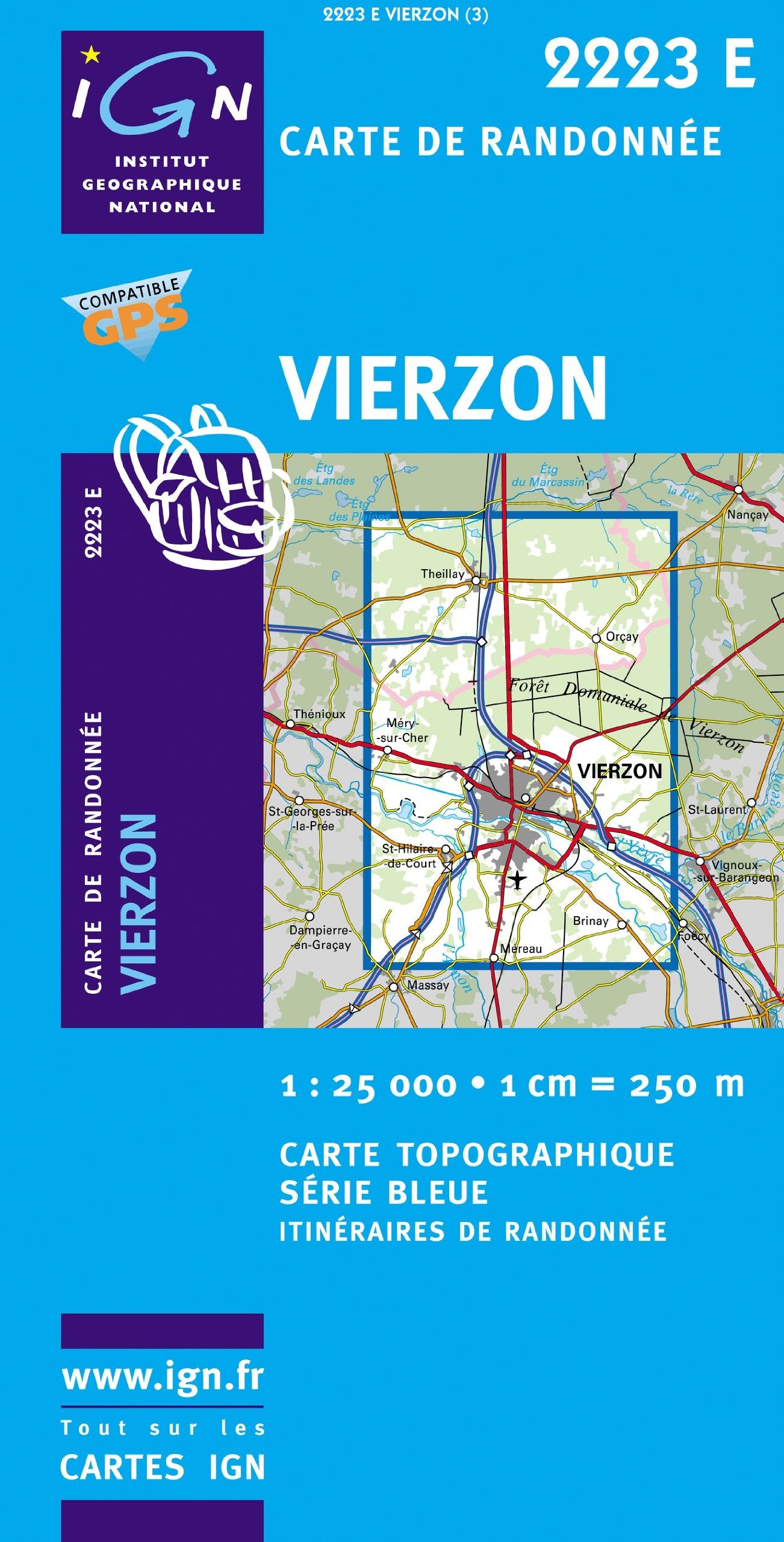 Carte de randonnée : Vierzon book