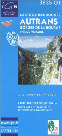 Carte de randonnée : Autrans - Gorges de La Barre Geology & Geography