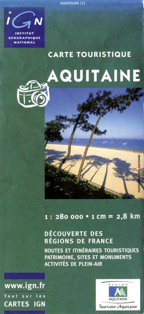 Aquitaine Touristique 1/280.000 Geology & Geography
